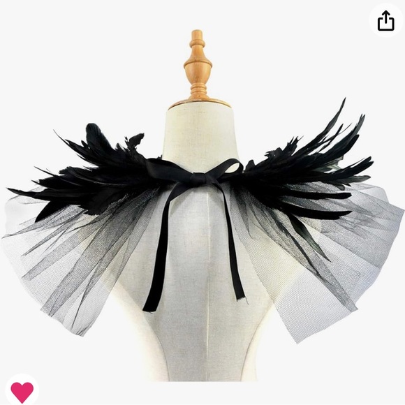 Halloween Feather Collar/ Shawl NWT (Final Price, includes Discounted Shipping) - Picture 4 of 6